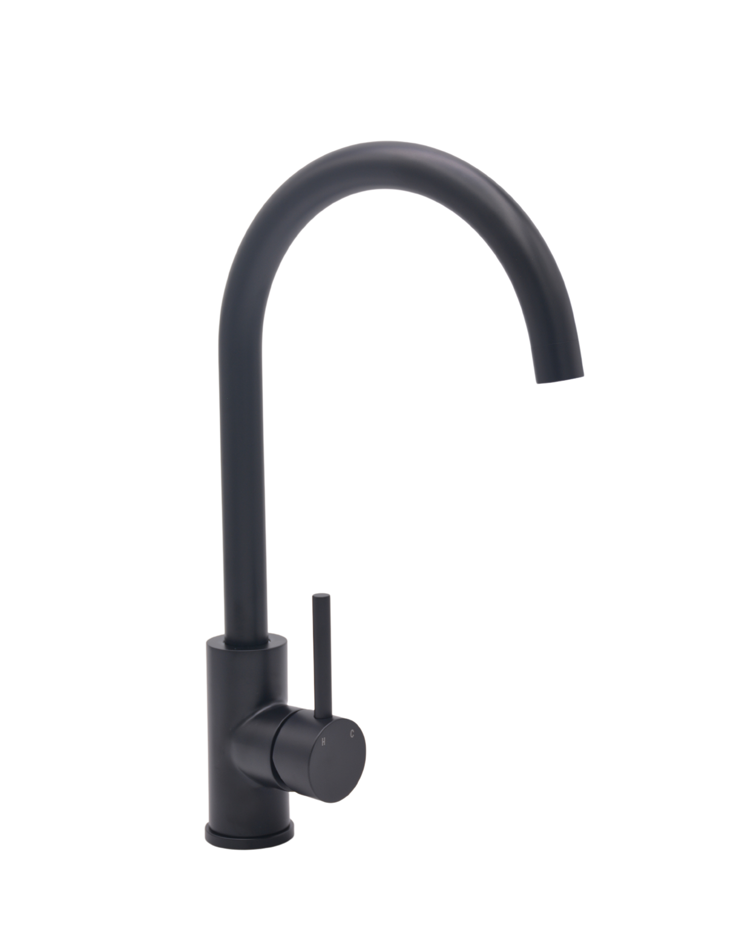 Pris Round Mixer Matte Black