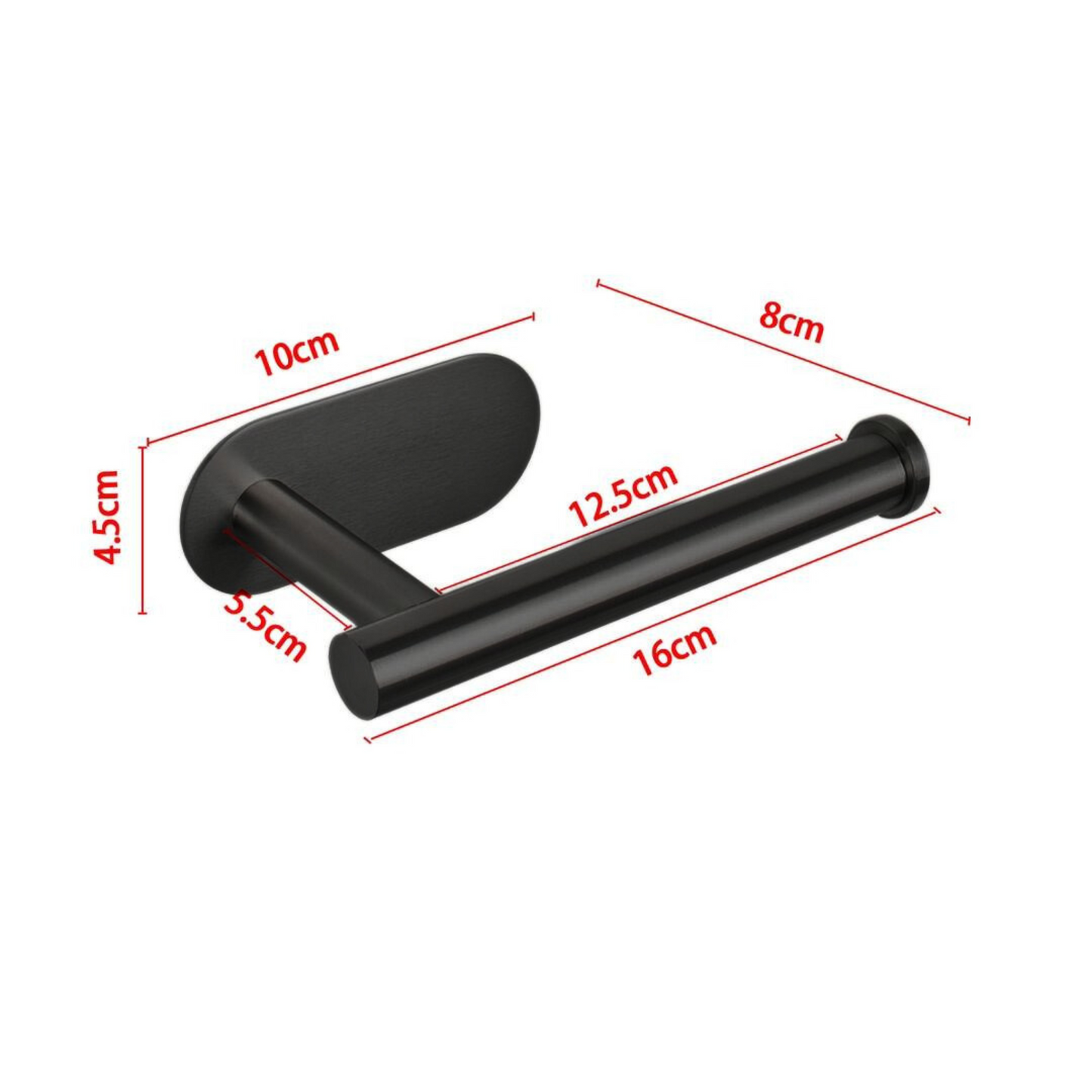 Toilet Roll Holder Matte Black