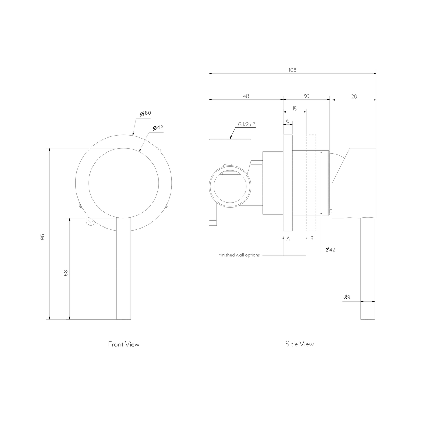 Ashton Wall Mixer Brushed Nickel