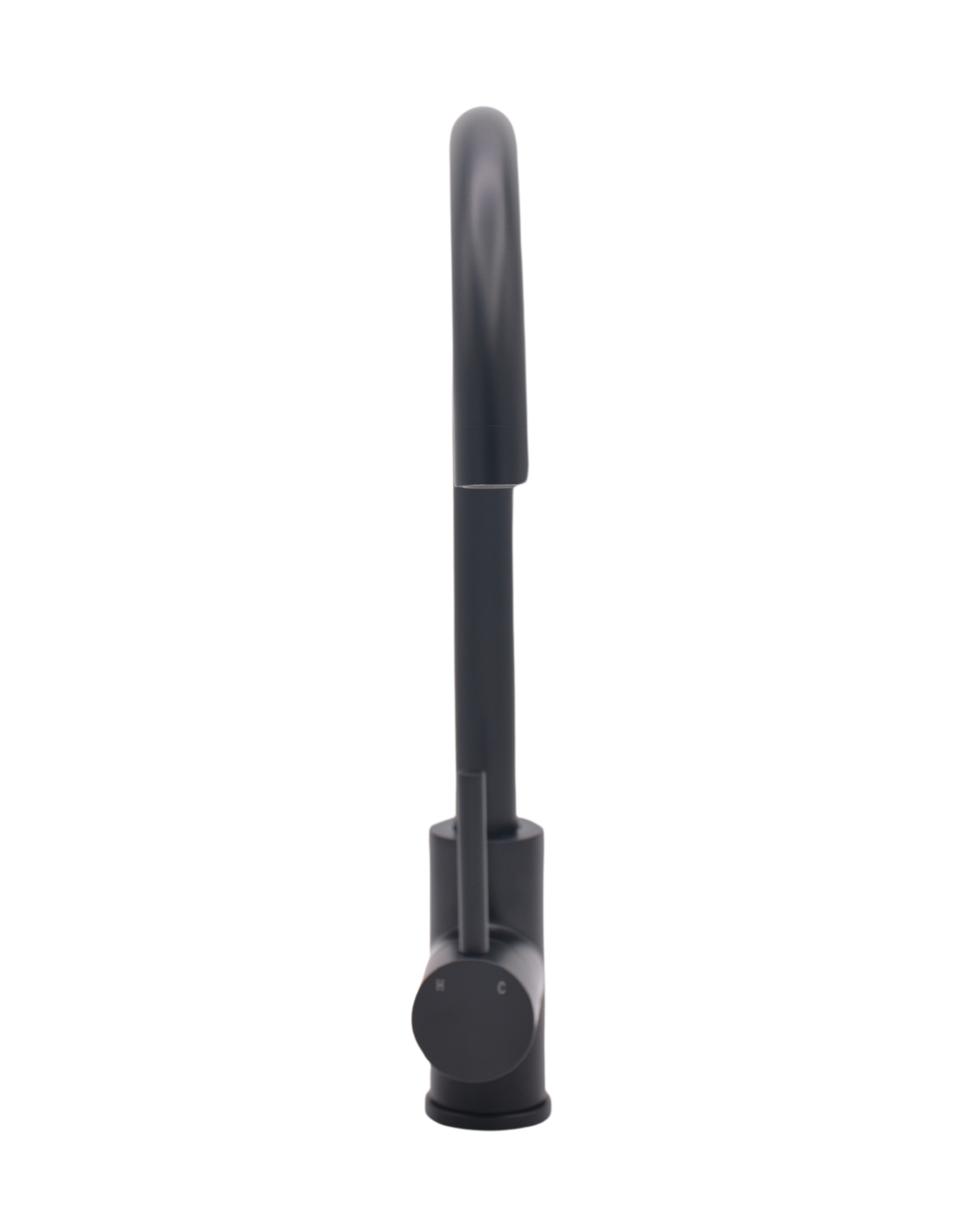 Pris Round Mixer Matte Black