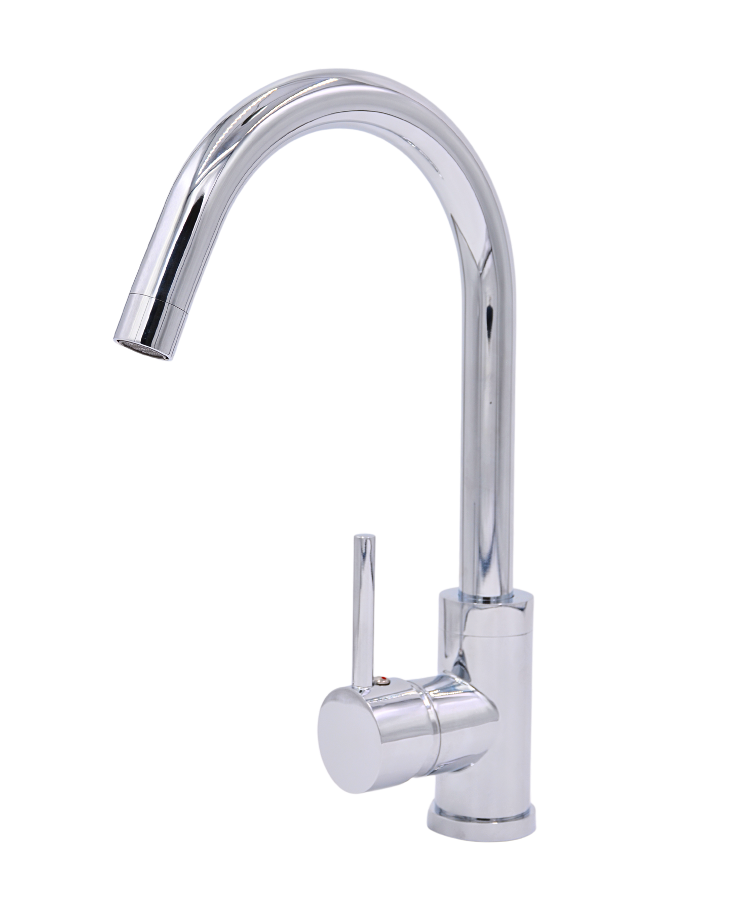 Pris Round Mixer Polished Chrome