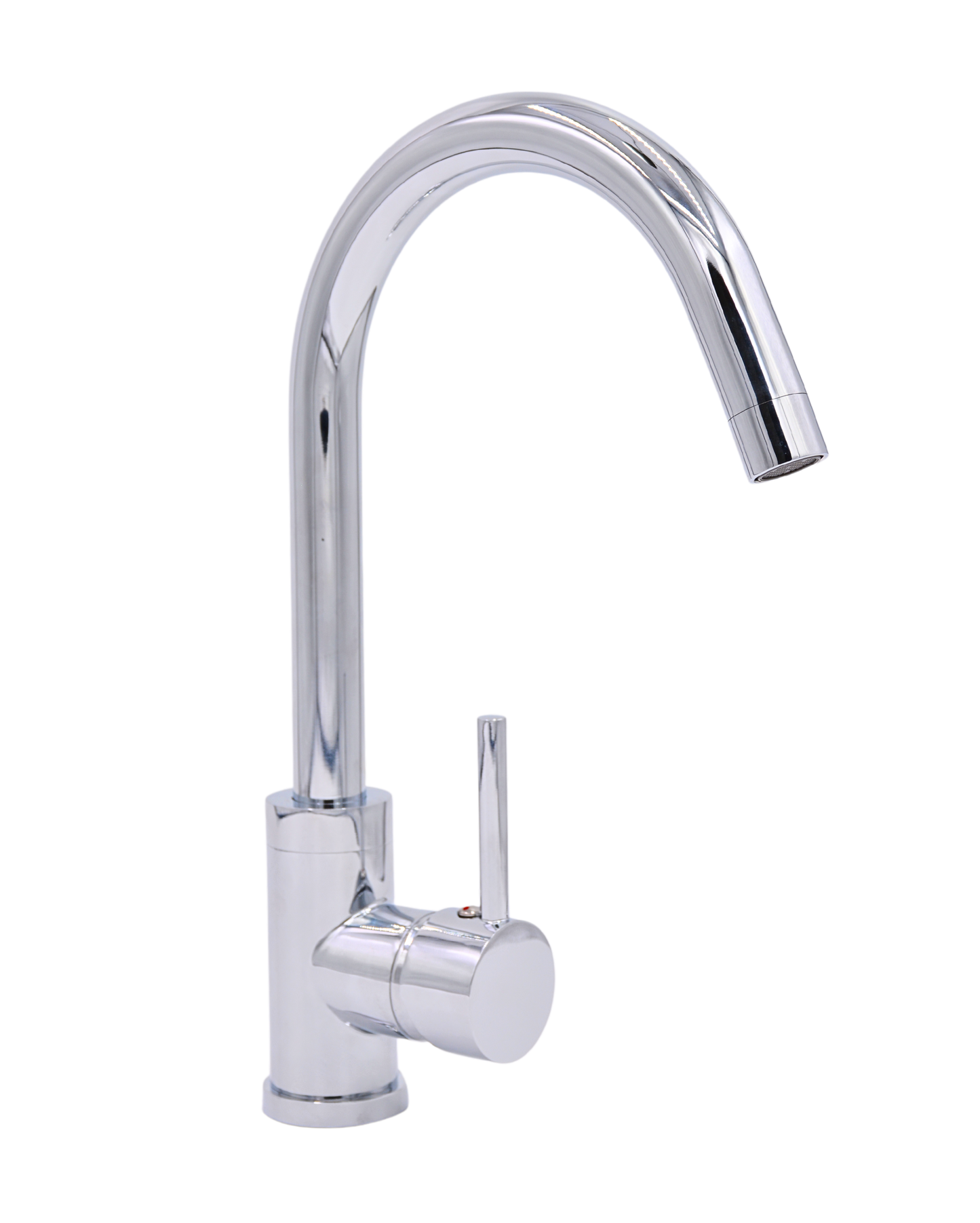 Pris Round Mixer Polished Chrome