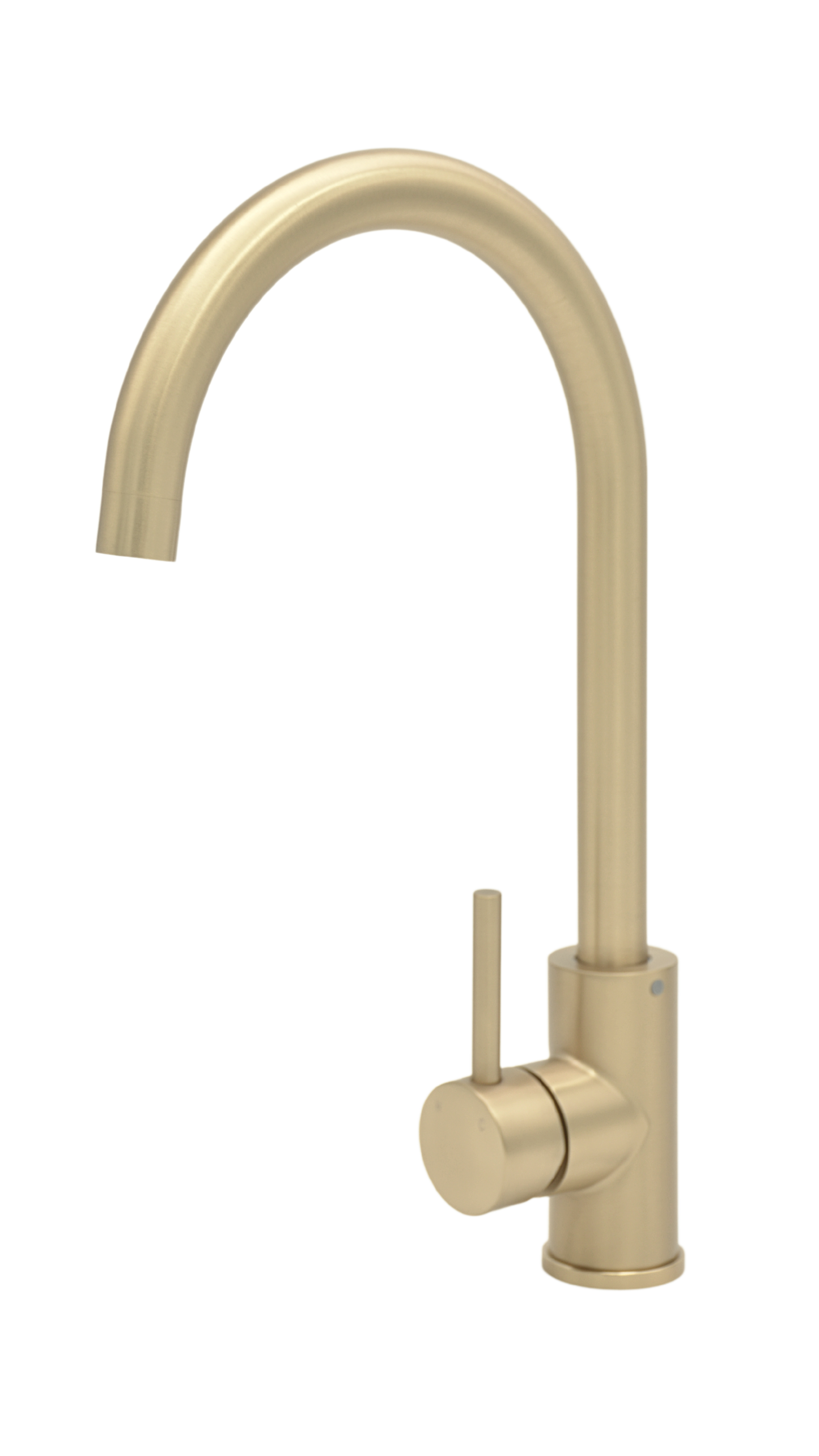 Pris Round Mixer Brushed Brass