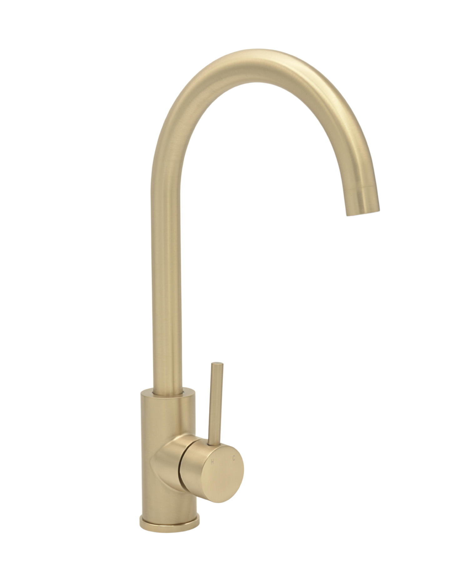 Pris Round Mixer Brushed Brass