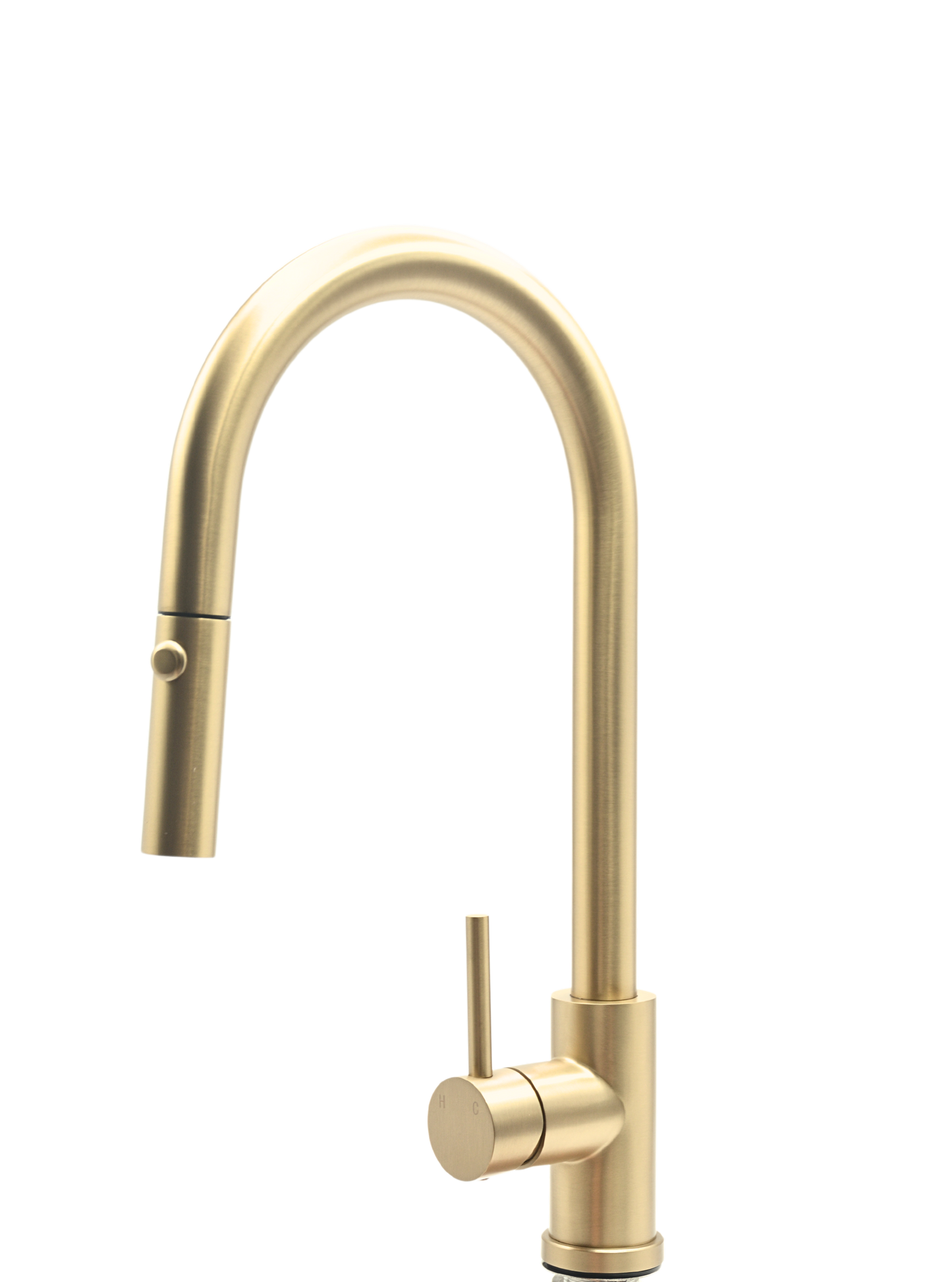 Pris Pull Out Round Mixer Brushed Brass