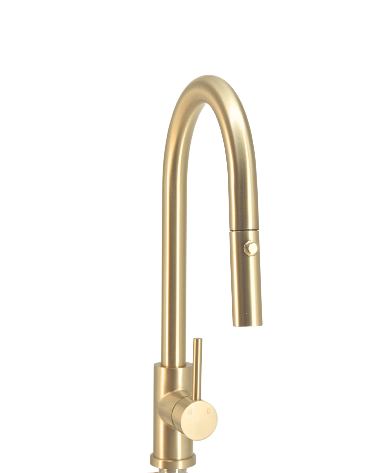 Pris Pull Out Round Mixer Brushed Brass
