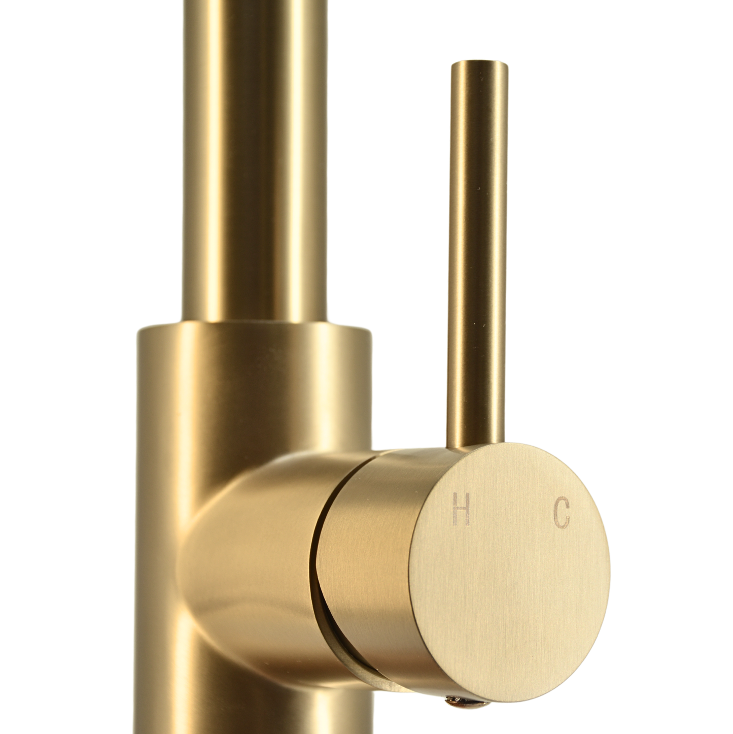 Pris Pull Out Round Mixer Brushed Brass