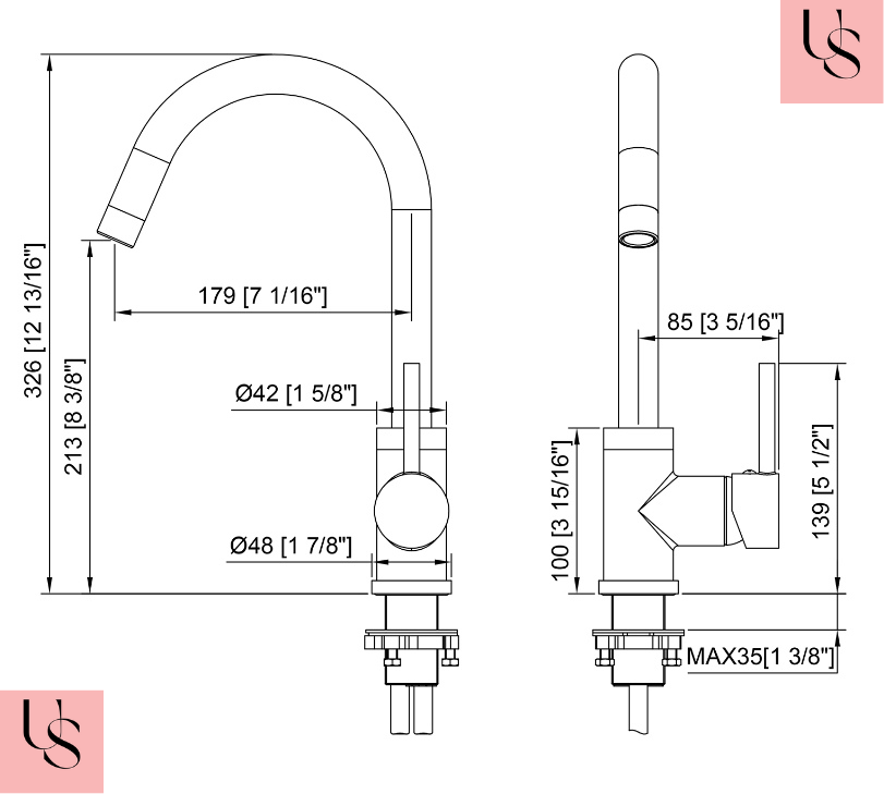 Pris Round Mixer Brushed Nickel