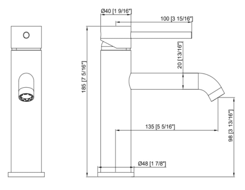 Lili Short Basin Mixer Polished Chrome