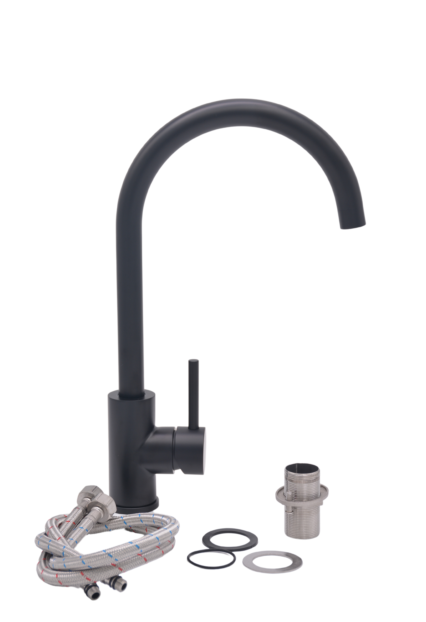 Pris Round Mixer Matte Black