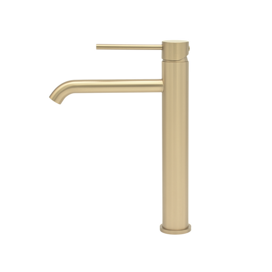 Lili Tall Basin Mixer Brushed Brass