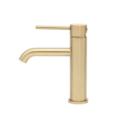 Lili Short Basin Mixer Brushed Brass